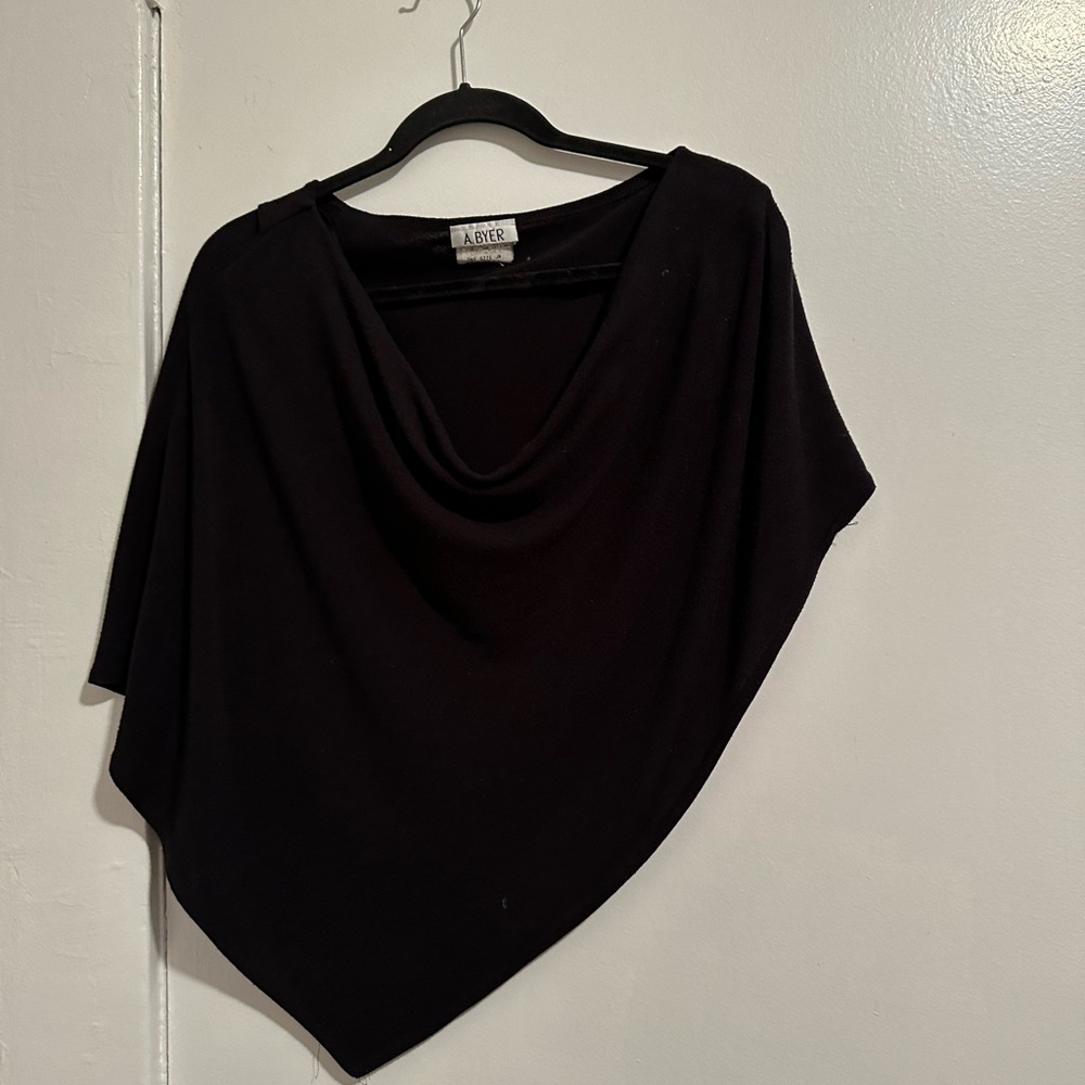 Black knit shawl